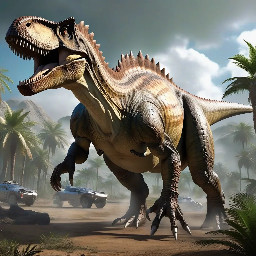 Tyrannosaurus rex, stegosaurus back plates, iguanodon forelimbs, scutes